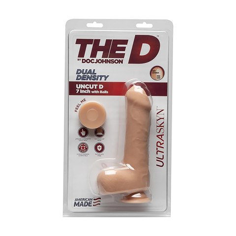 Doc Johnson - Realistyczne dildo z jądrami Uncut D 18 cm