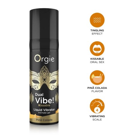 Orgie - Żel Intymny Z Efektem Wibracji Dual Vibe Pina Colada 15 ml